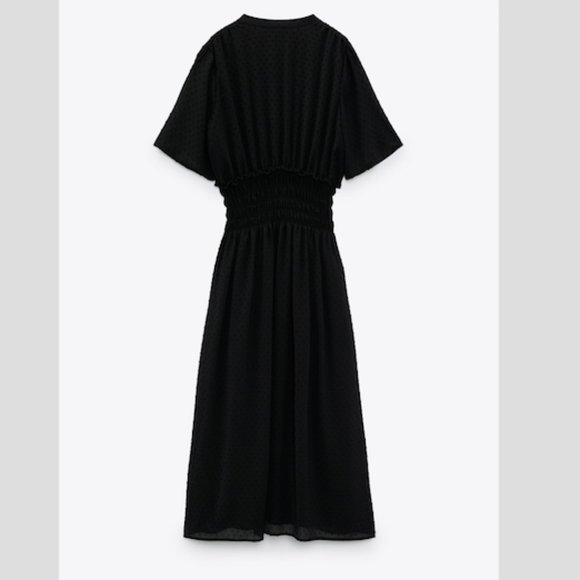 Zara Dotted Mesh Midi Dress Sz XS NWT - Picture 8 of 9